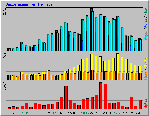 Daily usage for May 2024