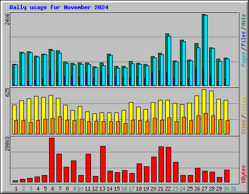 Daily usage for November 2024
