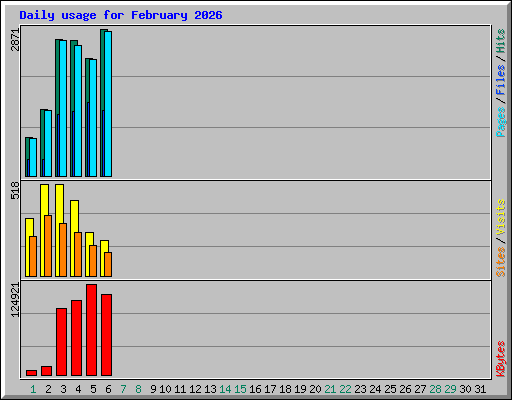 Daily usage for February 2026