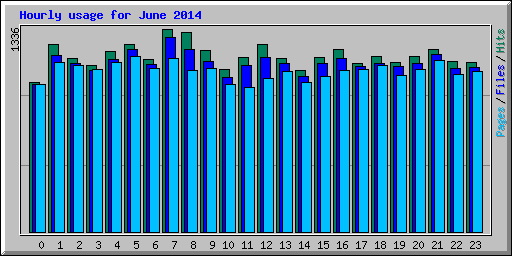 Hourly usage for June 2014