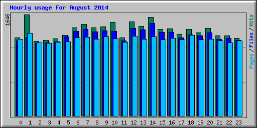 Hourly usage for August 2014