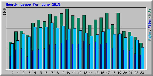 Hourly usage for June 2015