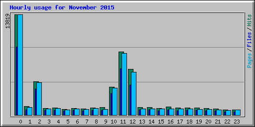 Hourly usage for November 2015