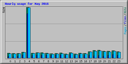 Hourly usage for May 2016