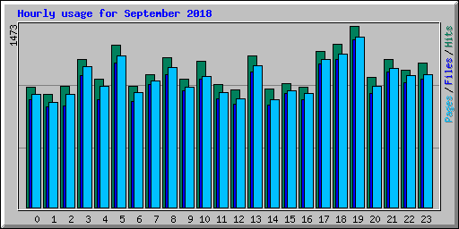 Hourly usage for September 2018