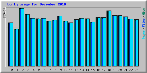 Hourly usage for December 2018