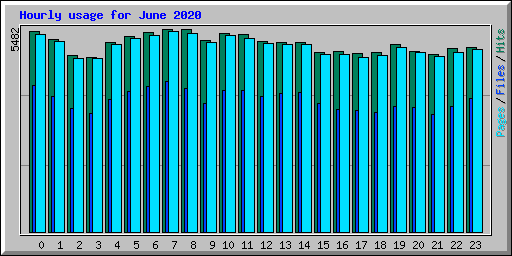 Hourly usage for June 2020