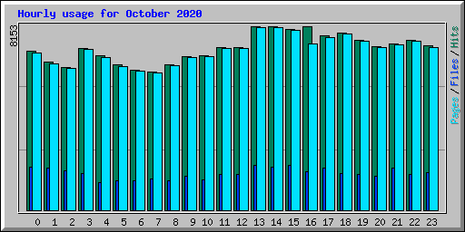 Hourly usage for October 2020