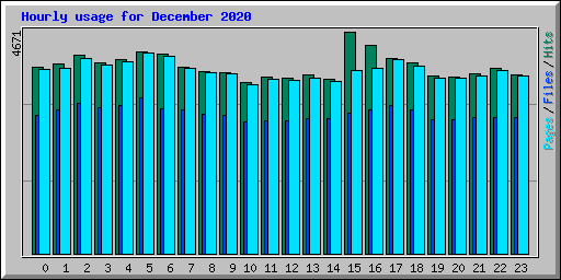 Hourly usage for December 2020