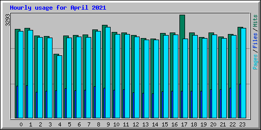Hourly usage for April 2021