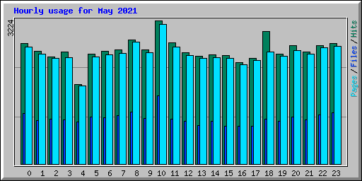 Hourly usage for May 2021