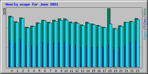 Hourly usage for June 2021