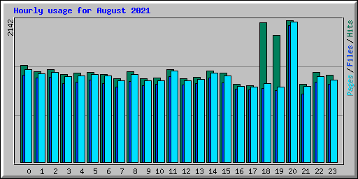 Hourly usage for August 2021