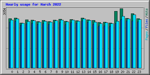 Hourly usage for March 2022