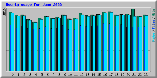 Hourly usage for June 2022