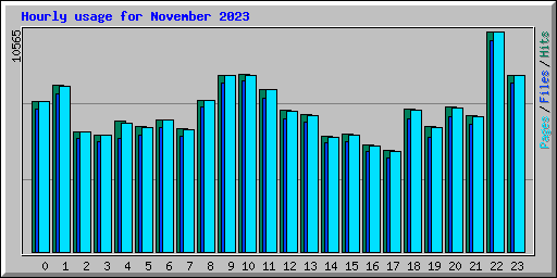 Hourly usage for November 2023