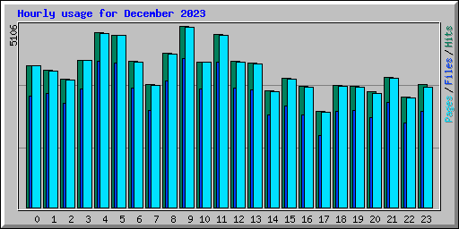 Hourly usage for December 2023