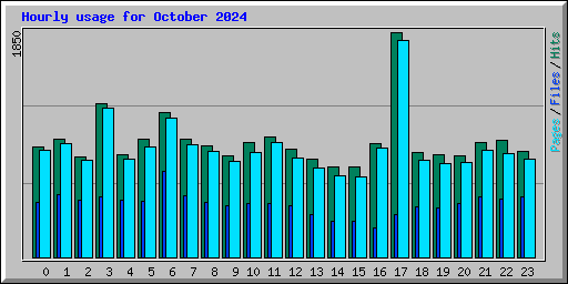 Hourly usage for October 2024