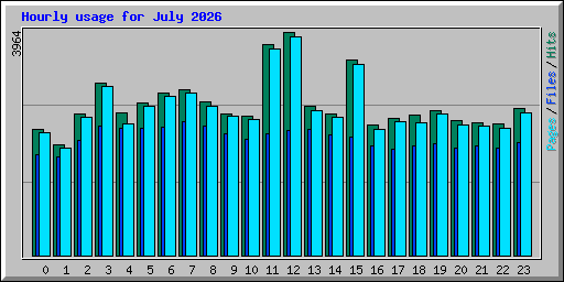 Hourly usage for July 2026